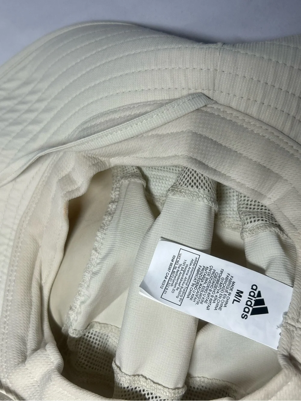 Adidas Boonie Bucket Hat Cream Wide Brim UPF Sun Hiking Fishing M/L Adult